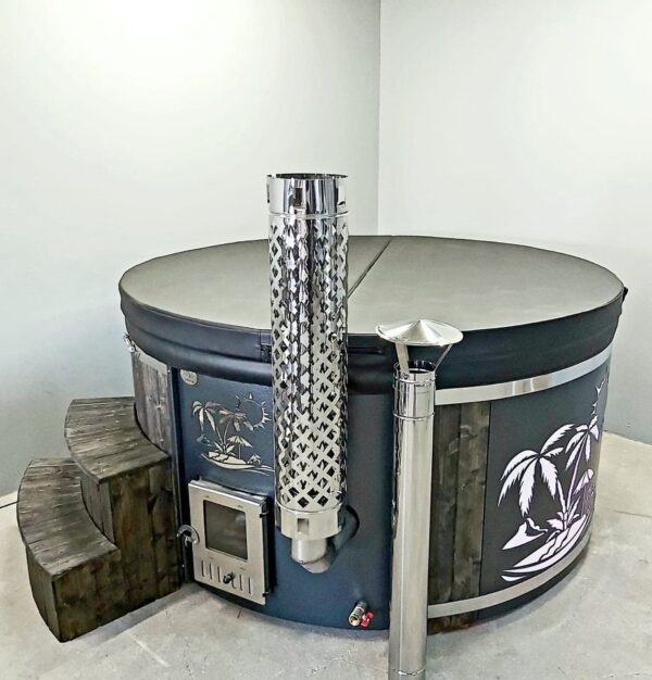 DELUXE FIBERGLASS WOODEN HOT TUB Eco Wood Hut